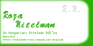 roza mitelman business card